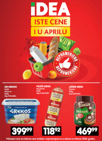 Iste cene i u aprilu