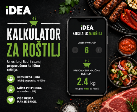 IDEA kalkulator za roštilj