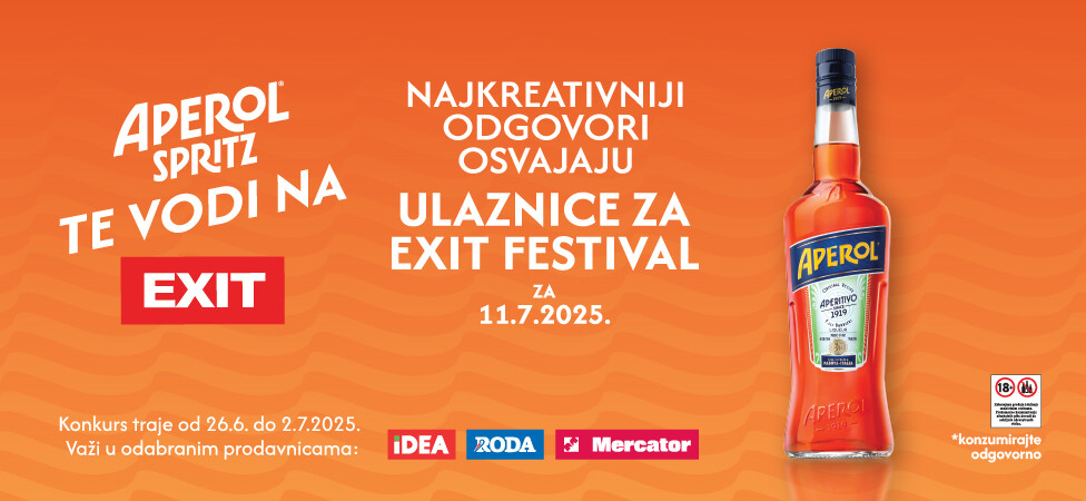 APEROL SPRITZ TE VODI NA EXIT FESTIVAL