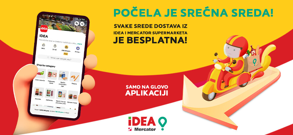 BESPLATNA DOSTAVA preko aplikacije Glovo