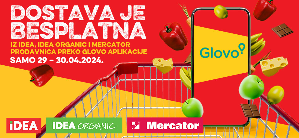 BESPLATNA DOSTAVA preko aplikacije Glovo