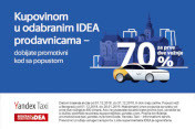 IDEA vam poklanja popust na vožnje taksijem preko Yandex aplikacije