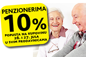 Popust za penzionere 26. i 27. jula