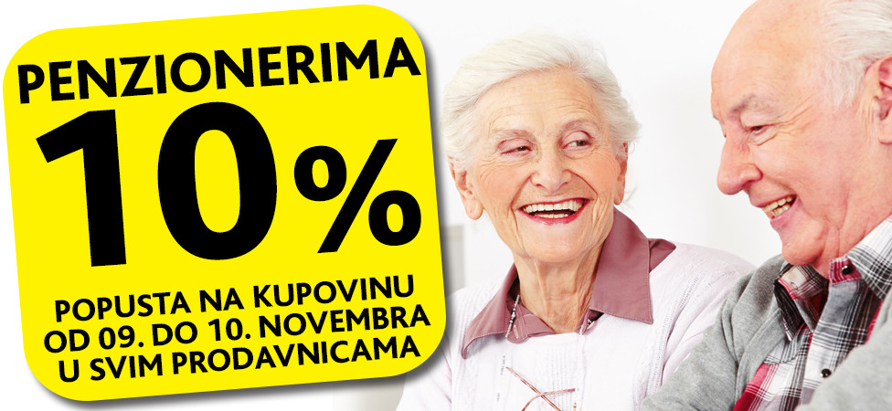 Popust za penzionere 9. i 10. novembra