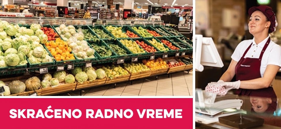 Skraćeno radno vreme IDEA, Roda i Mercator prodavnica tokom prvomajskih praznika