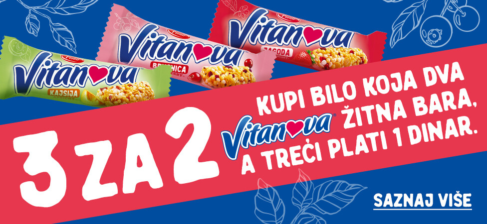 Vitanova 3 za 2 akcija u IDEA, Roda i Mercator prodavnicama