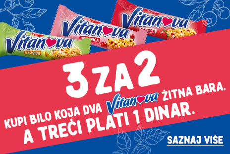 Vitanova 3 za 2 akcija u IDEA, Roda i Mercator prodavnicama