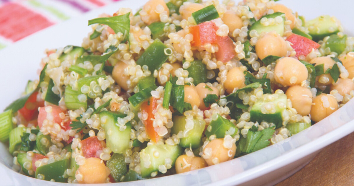 Salata Od Kinoe I Leblebije Sa Dresingom Od Pečenog Belog Luka Idea